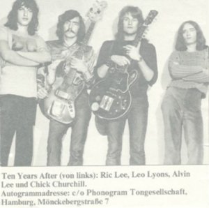 Ten Years After with Alvin Lee Holding Big Red with the Seventh Sticker Addition