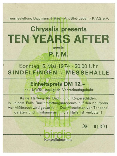 Ten Years After (1974 January to July)