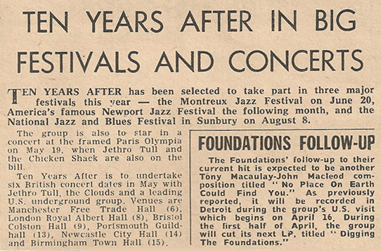 Ten Years After 1969 Jan-July