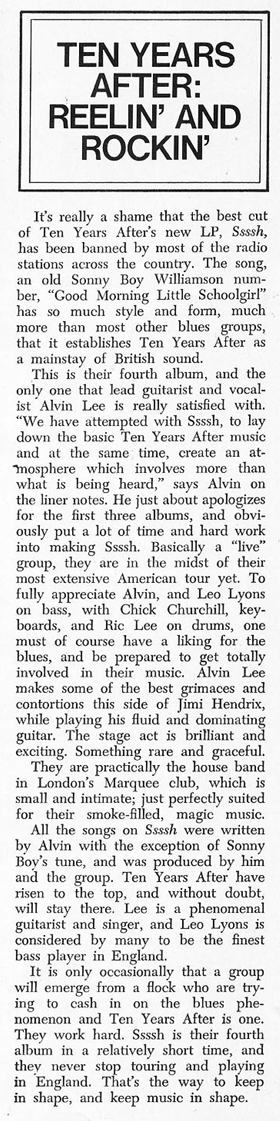 Ten Years After (1969 Jan-July)