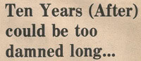Ten Years After (1974 January to July)