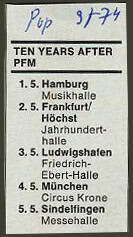 Ten Years After (1974 January to July)